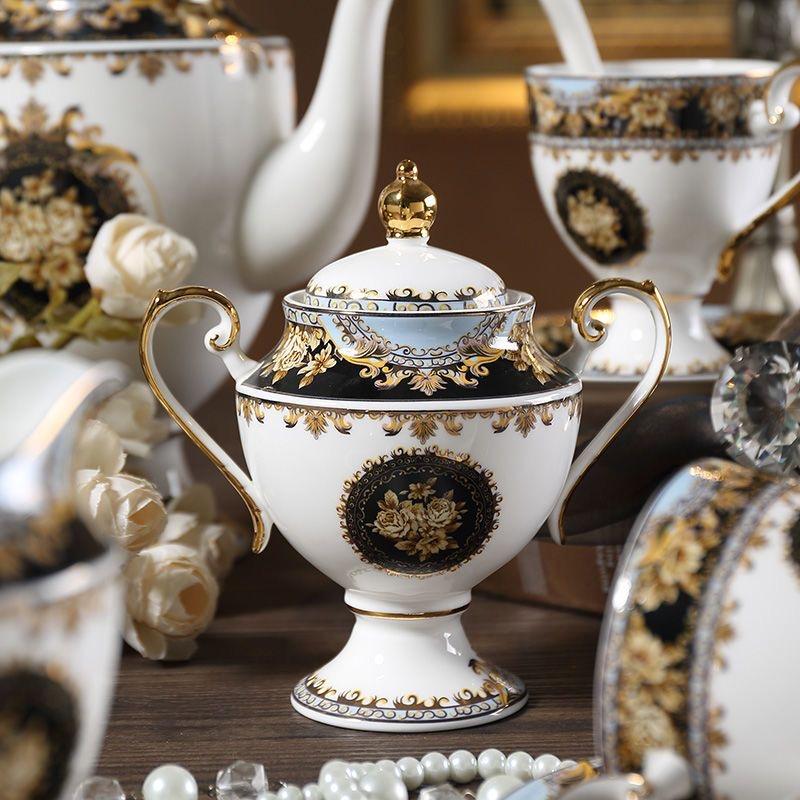 British Royal Bone China Coffee Cup and Saucer Set, Luxury Tea Cup Set for Espresso, Latte & Afternoon Tea