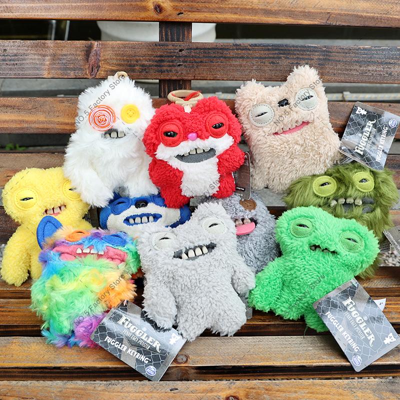 10cm Fuggler Cute Tooth Monster Funk Tooth Treasure Plush Keyrings Kawaii Mini Series Baby Funny Plush Doll Ornament
