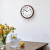 Seiko Clock (BC416B) - Seiko Clock Wall Clock, Radio Controlled, Analog, Compact Size, Brown Metallic, Diameter 28.0 x 4.6 cm