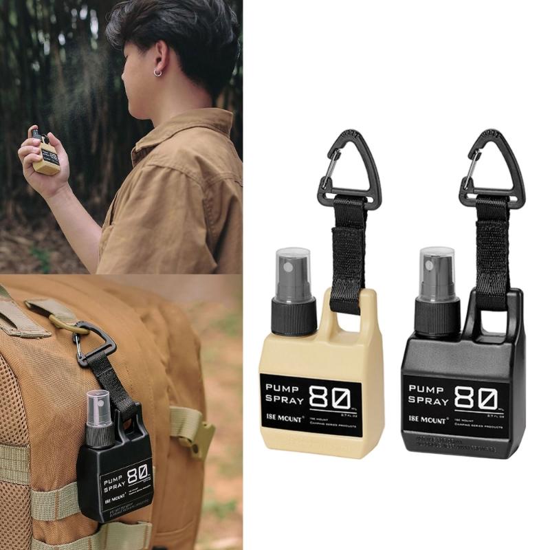80ml Camping Portable Pump Perfumes Refillable Spray Bottle Empty Cosmetic Containers Atomizer Bottle for Outdoor Travel