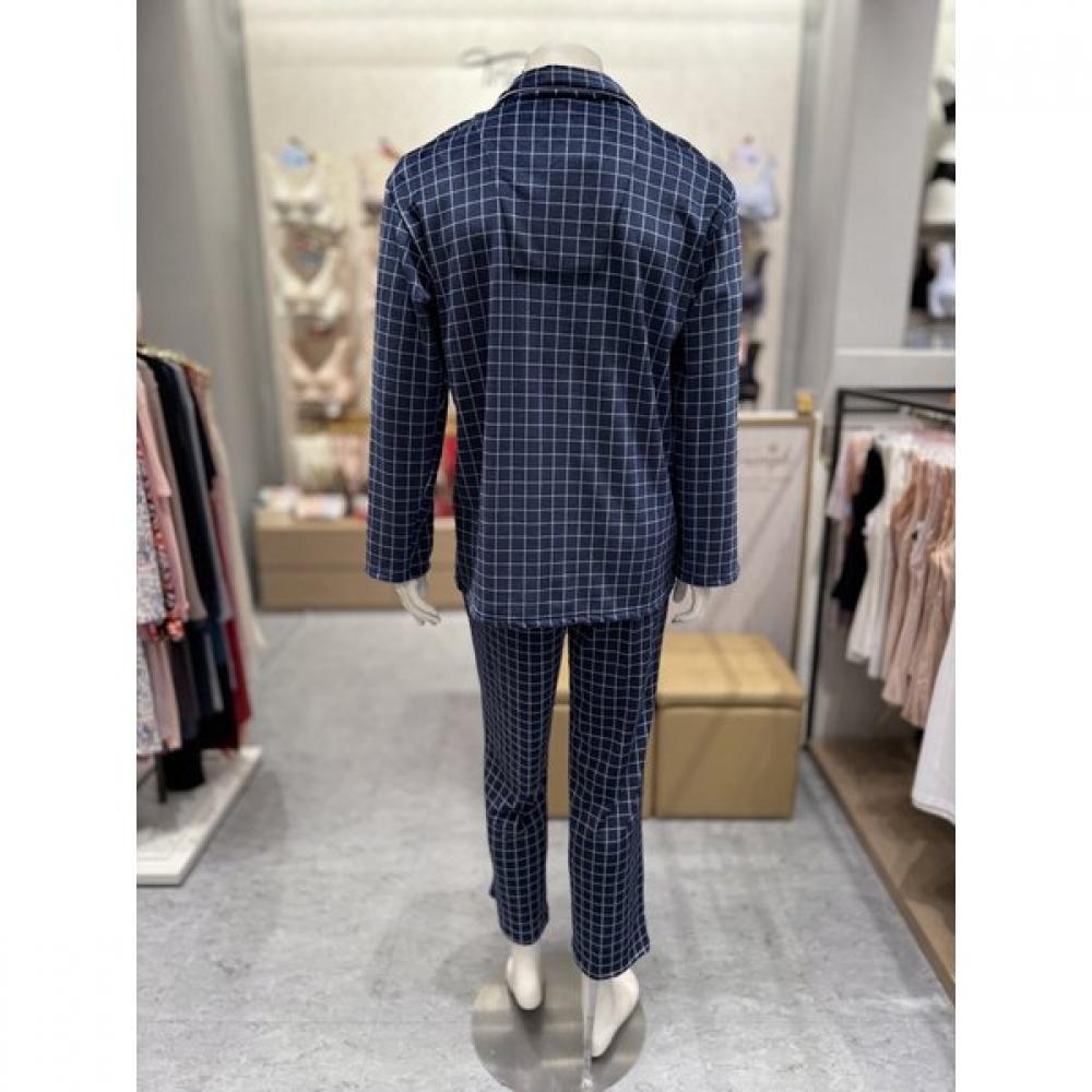 Triumph Men S Mink Sleep Check Long Sleeve Pajama Tempj811ny