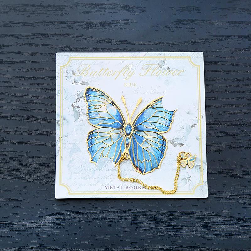 1pc Hollow Metal Butterfly Pendant Bookmark Student Birthday Gift Souvenir for Daily Reading  Magnetic Bookmark Book Accessories