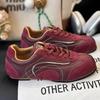 Flat-bottomed Dexun shoes women's 2025 spring new Internet celebrity explosion lightweight Forrest Gump shoes red casual sports shoes