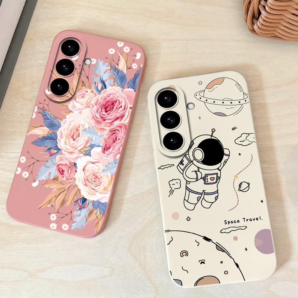 Candy Flower Case For Samsung Galaxy S26 Ultra Plus Soft Liquid Silicone Upgrade Lens Protection Back Cover For Galaxy S 26 Capa