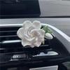 Gardenia Car Fragrance Diffuser Flower-Shaped Aroma Stone Car Air Vent Clip Fresh and Elegant Car Fragrance Decoration