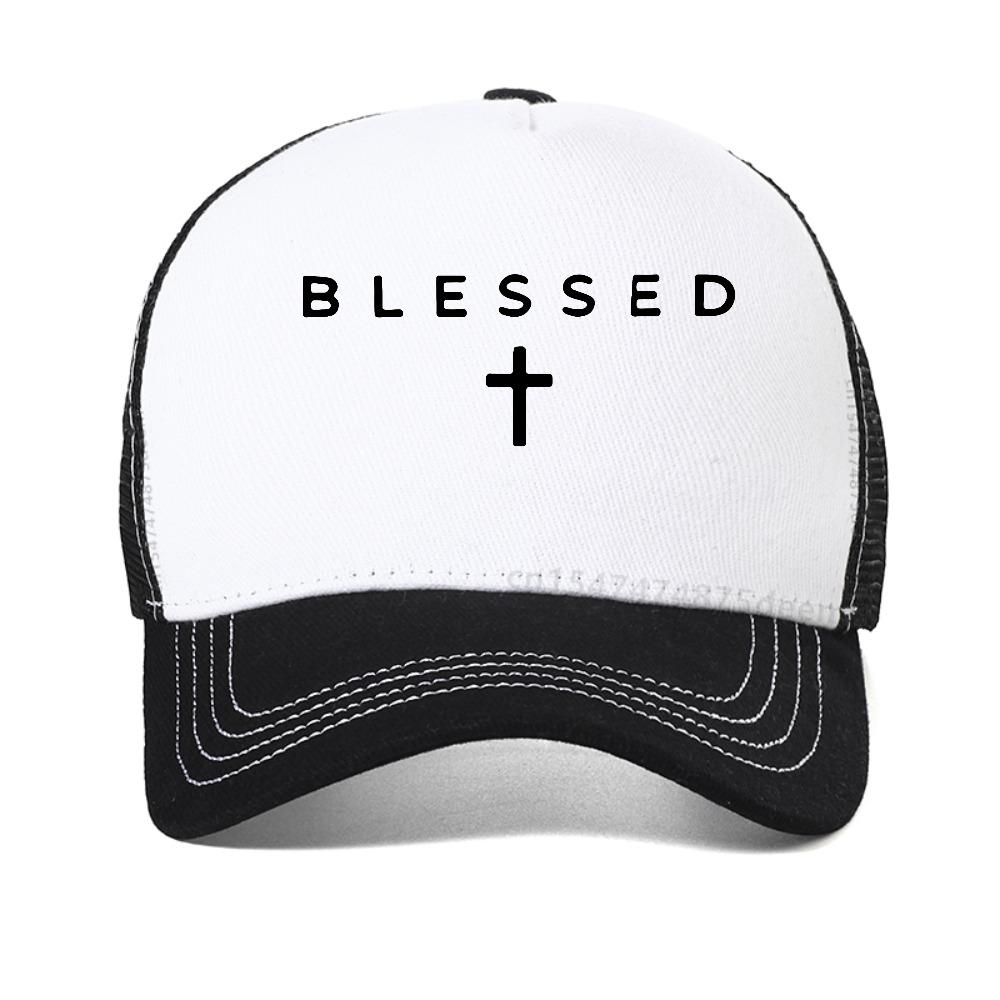 Blessed Cross Cap Men Women Casual Baseball Caps Blessing Cross Design and Geometric Patterns In a Regular Hat Mesh Trucker Hats