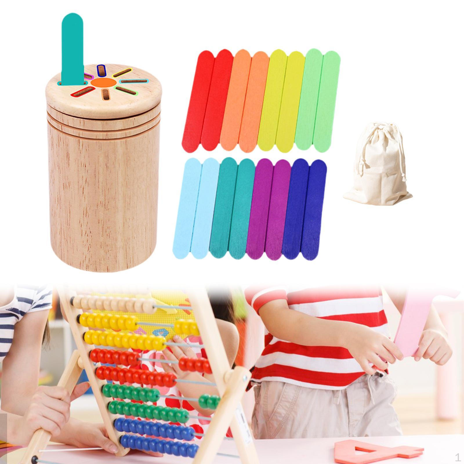 

Палочки для сортировки по цвету Монтессори Игрушки для малышей, Обучающие игрушки Игра на сопоставление, Отлично 16Pcs Sticks