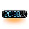 Large-screen LED Ambient Light Wall Clock Temperature Date Week Display Remote Control Home Living Room Decorative Wall Clock