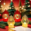 Christmas Lantern Decoration Oil Lamp Santa Claus Glowing Horse Light  Xmas Gifts