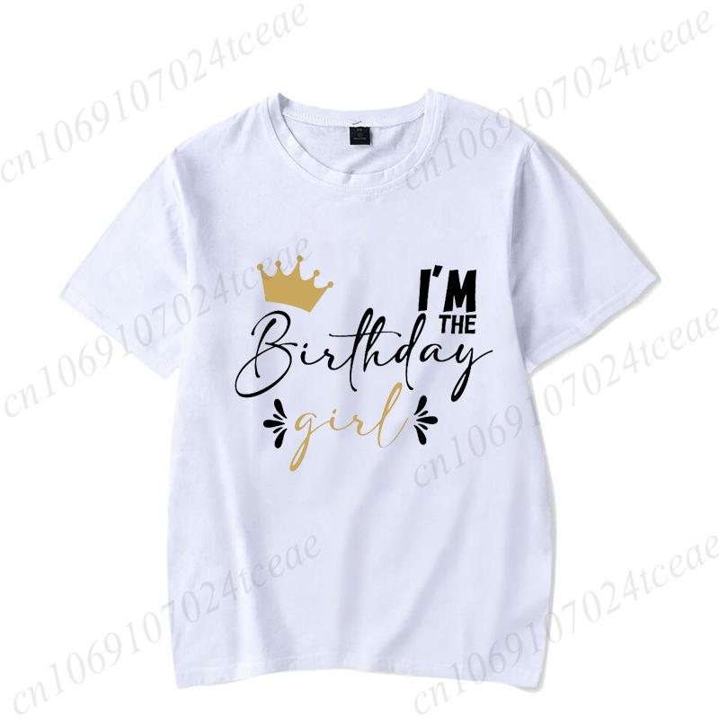 Personalized Family Birthday Group Outfits Party T-shirts Birthday Girl Matching Children Clothing T-shirts Set Family Tee Tops