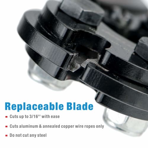 iCrimp CWR60 Ratchet Wire Rope Cutter for Wire Rope, Cutting Wire, and Wire Rope up to 6.0mm Outer Diameter