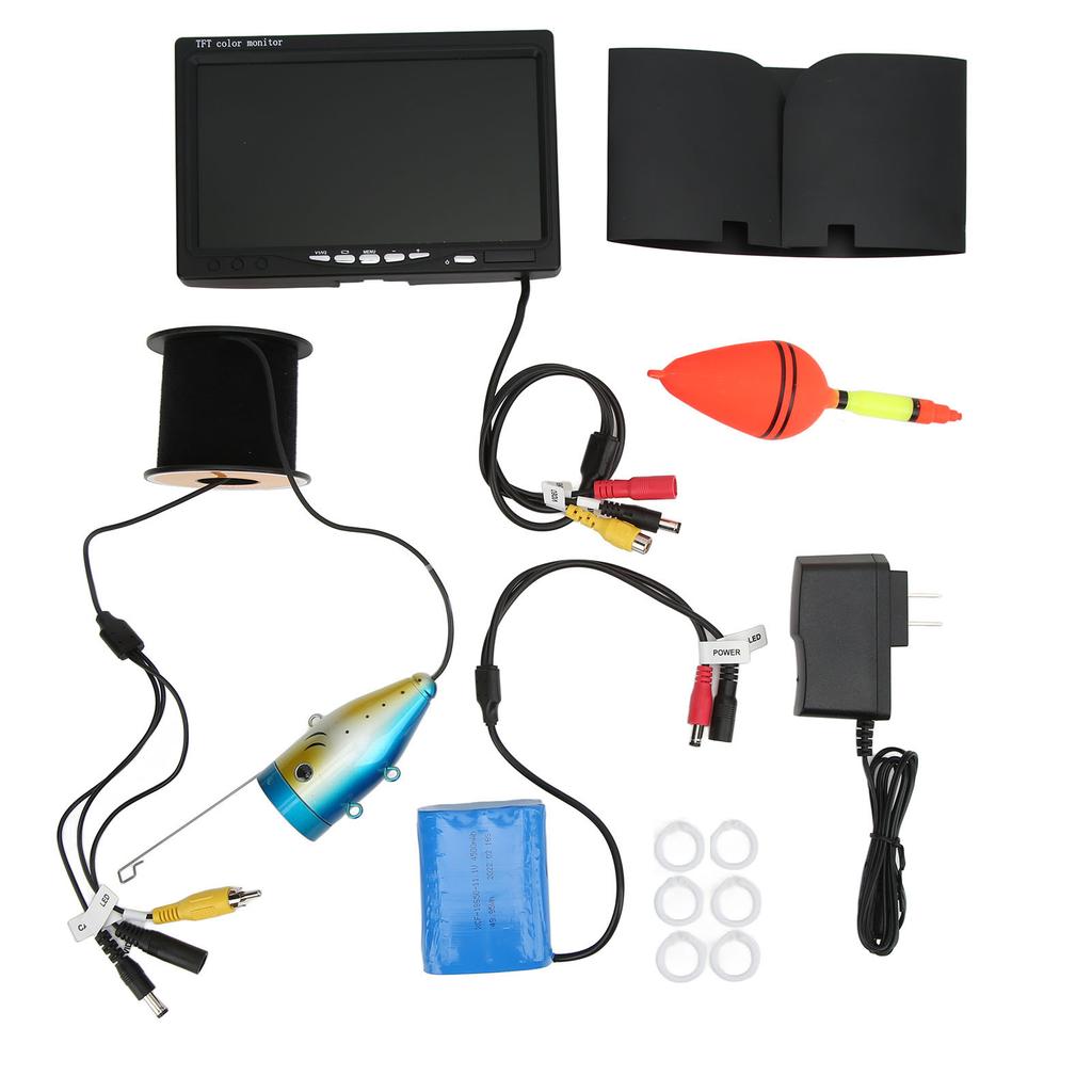 Underwater Fishing Camera 7 Inch HD Colorful IP68 Waterproof Video Fish Finder for Swimming Diving