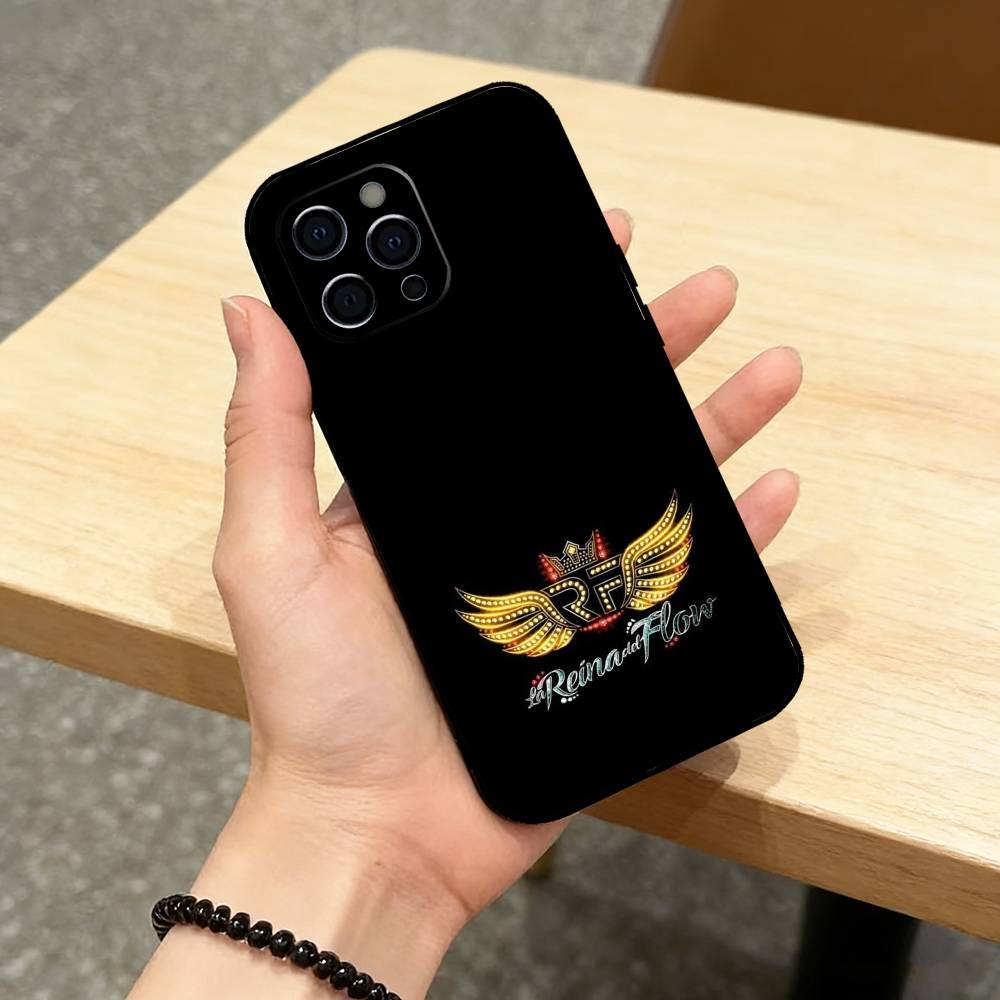 Queen of Flow La Reina Del Flow Phone Case For iPhone 17,16,15,14,13,12,11 Plus,Pro Max,XS,Soft Silicone Black Cover iPhone17PRO