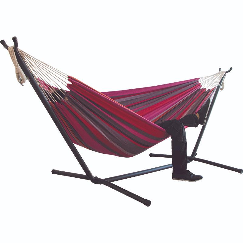 Anti-Rollover Canvas Hanging Hammock Chair for Outdoor Camping