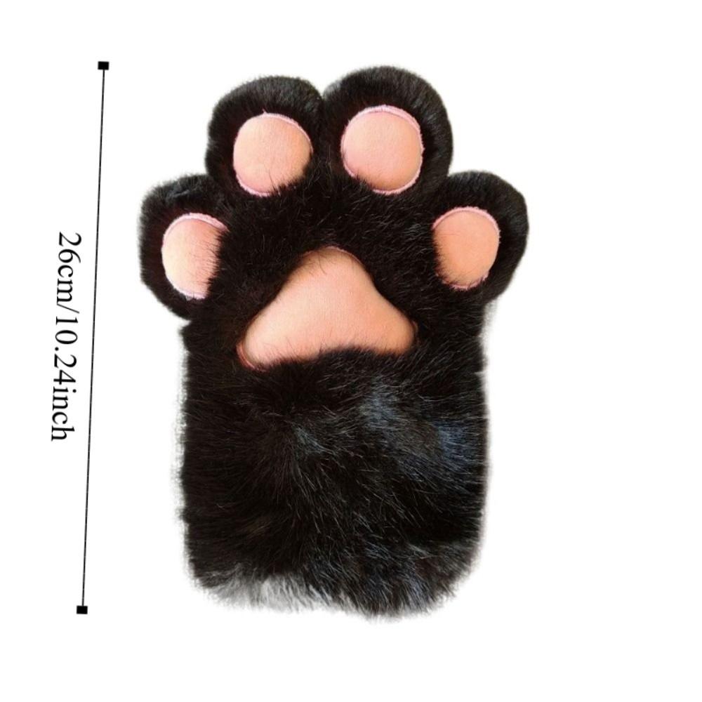 Fashion Cartoon Cosplay Costume Gloves Fursuit Kigurumi Furry Cat Claw Mittens Thicken Warm Plush Cat Paw Gloves Party
