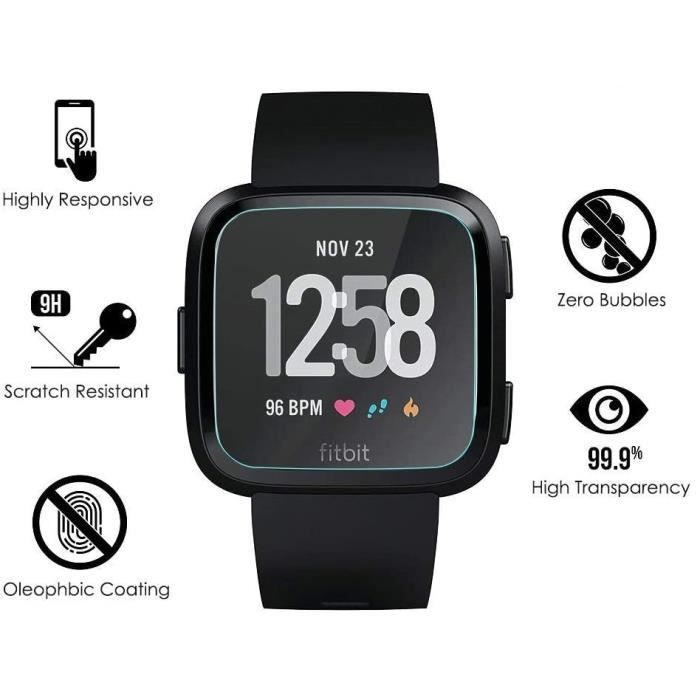 Verre Trempé pour Fitbit Versa - Fitbit Versa Lite - Film Vitre Protection Ecran Montre Connectée Phonillico®