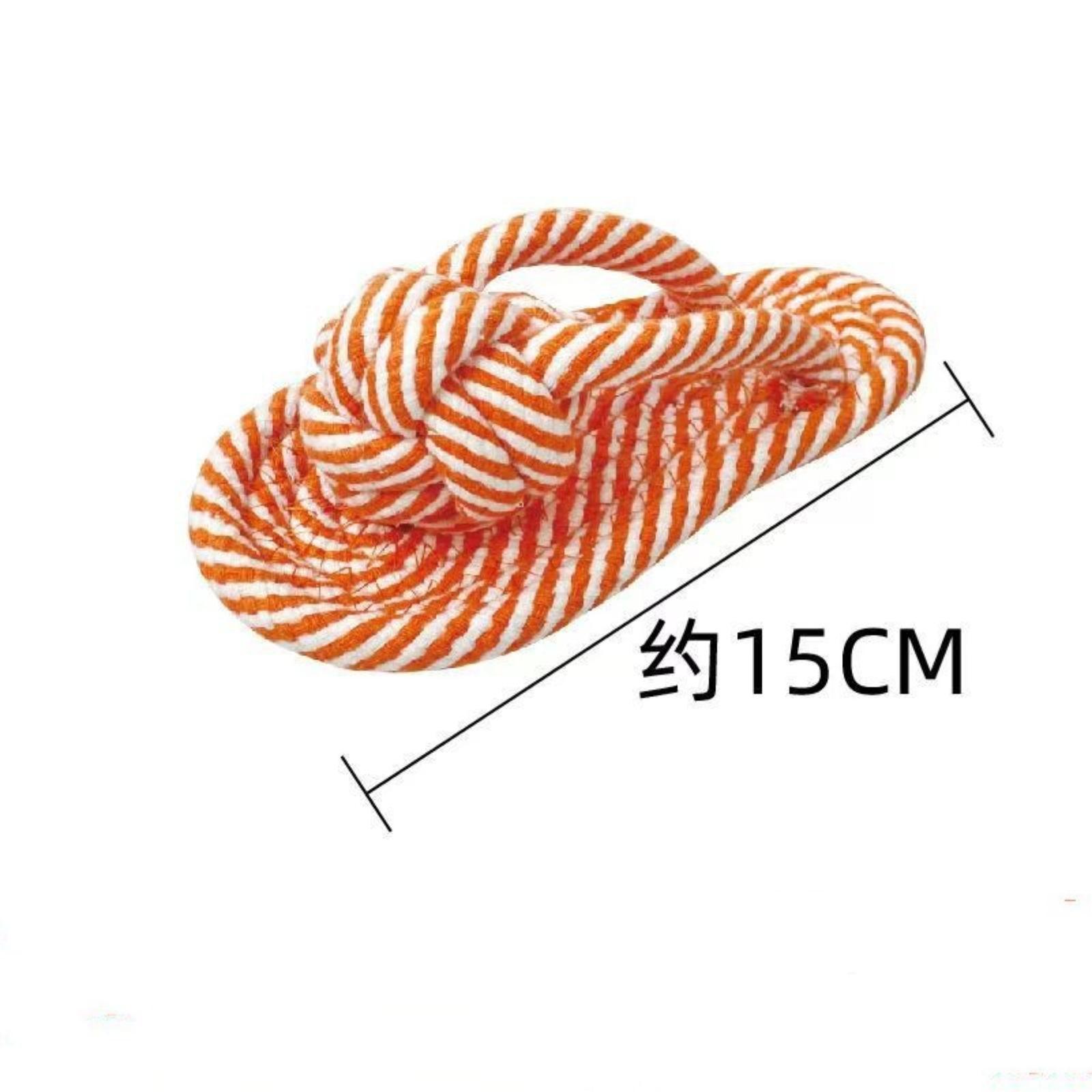

Durable Chew Resistant Pet Toy Rope Slipper Shape for Dogs Interactive Tugging and Teething Training Tool 15CM Length One Size