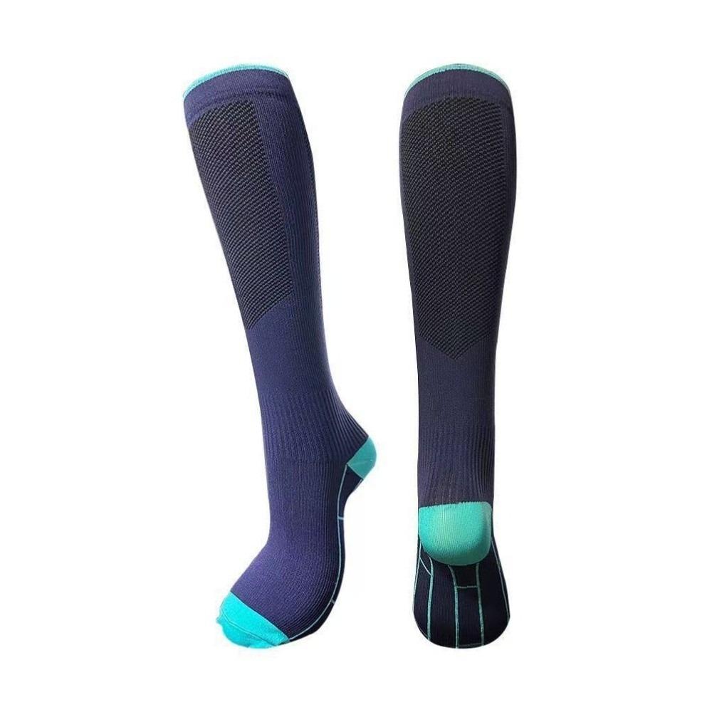 

Knee High Circulation Support Socks Elastic Sports Stockings Performance Football Socks For Travel L/XL темно-синього кольору
