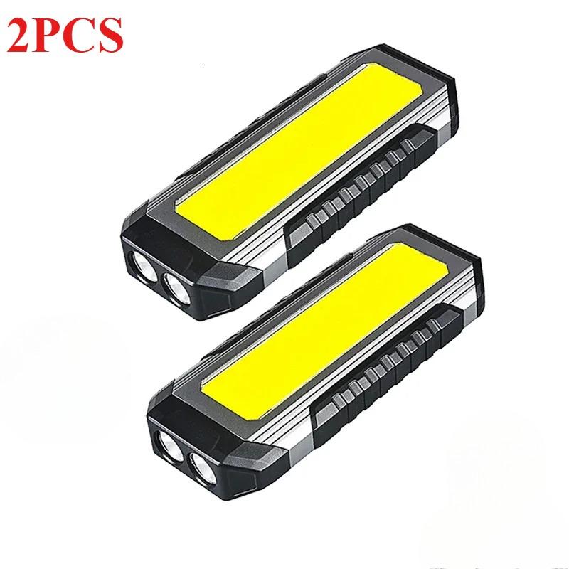 Rechargeable Work Light Portable COB Flashlight 4000mAh Magnetic Hook 7 Modes Power Bank Outdoor Emergency Light Camping Lamp