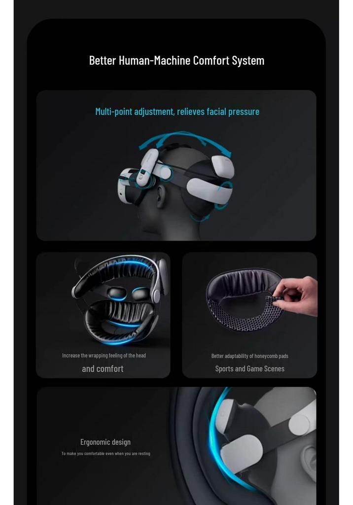BOBOVR S3PRO Head Strap for Oculus Quest 3/3S Accessories