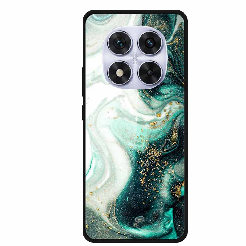 Tempered Glass Case For Xiaomi Redmi Note 14 Pro 5G Back Cover PC Hard Shockproof Cases Beer Marble Texture Cool Fashion Funda