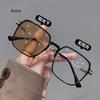 Photochromic Myopia Glasses for Women Men Vintage Large Frame Anti Blue Light Glasses Fashion Finished Optical Eyewear 0 To -400