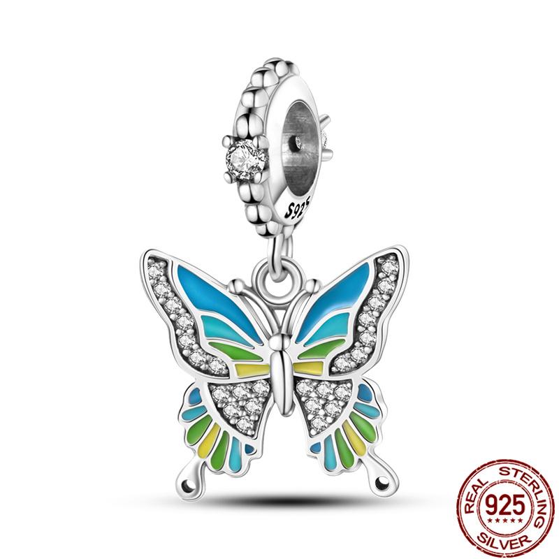 Fit Charms Fororiginal Bracelets 100%Copper Luminous Butterfly Series Beads Diy Jewelry Making For Women Gift