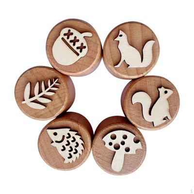 Children's Wooden Rubber Stamps, Autumn Decoration Stamps for Kids, Journal, Classroom, Making
