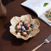Retro Hand-Brushed Coarse Pottery Salad Plate: High-Style Tableware for Home and Homestay.