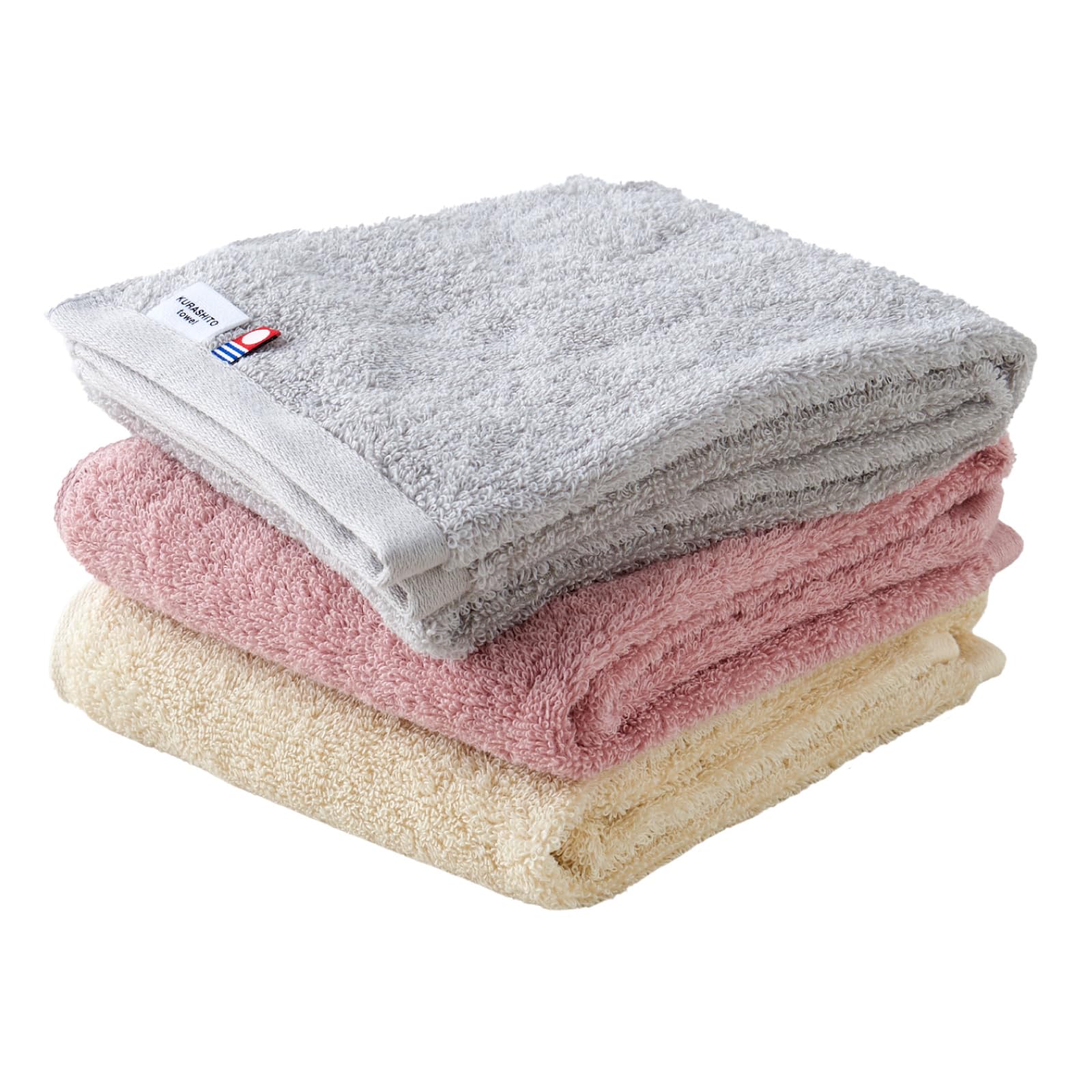 Imabari Towel Certified Slim Bath Towel KURASHITO 34 x Mini Bath Compact Bath Towel Set of 3 Slim Bath (Japanese Made, 100% Cotton, BMP), 100cm,