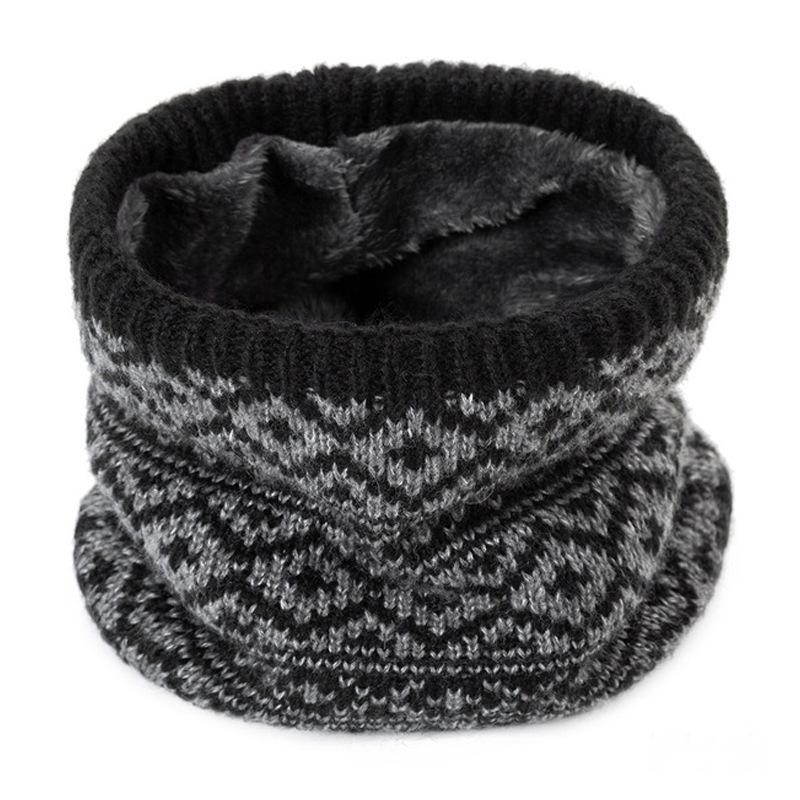 Unisex Thickened Knitted Wool Scarf: Warm, Fashionable Neck Cover for Winter Cycling