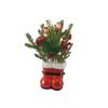Creative Resin Christmas Shoe Flower Pot Table Ornaments Festive Atmosphere Red Shoe Vase Decorations