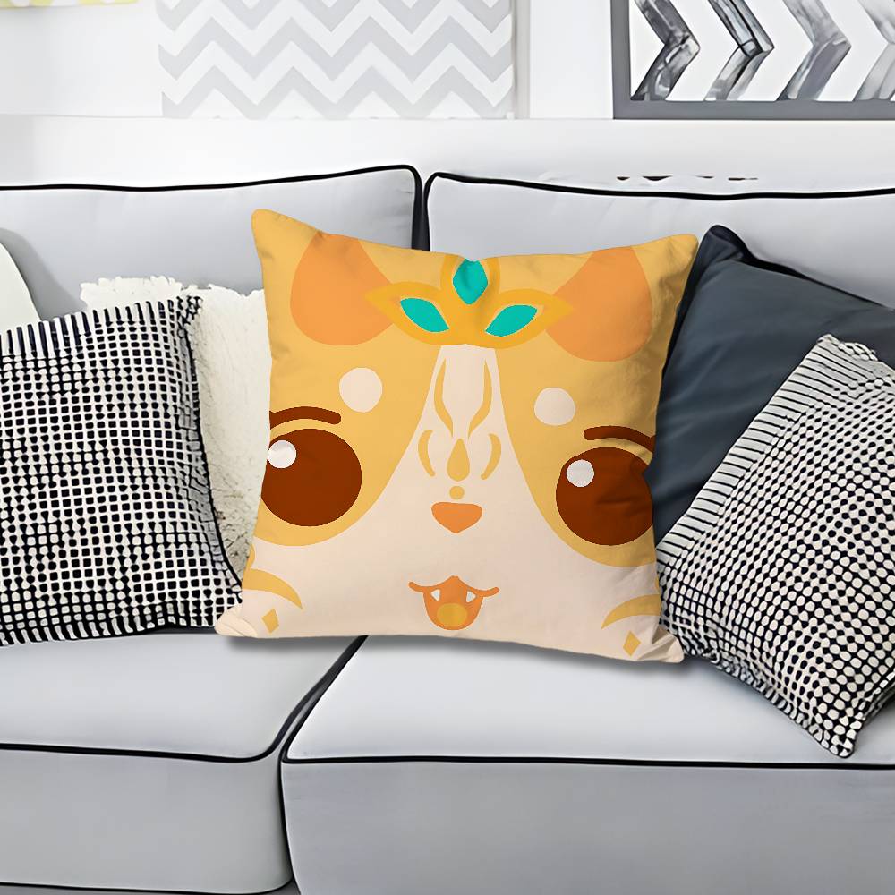 AAdopts Me Game Pillow Cases for Bedroom Living Room Sofa Home Decor Polyester Cushion Cover with Zipper