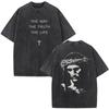 Washed Christian Religious Jesus Graphic T Shirt The Way Truth The Life Fashion T-shirts Men Women Oversized Cotton Fans T-shirt