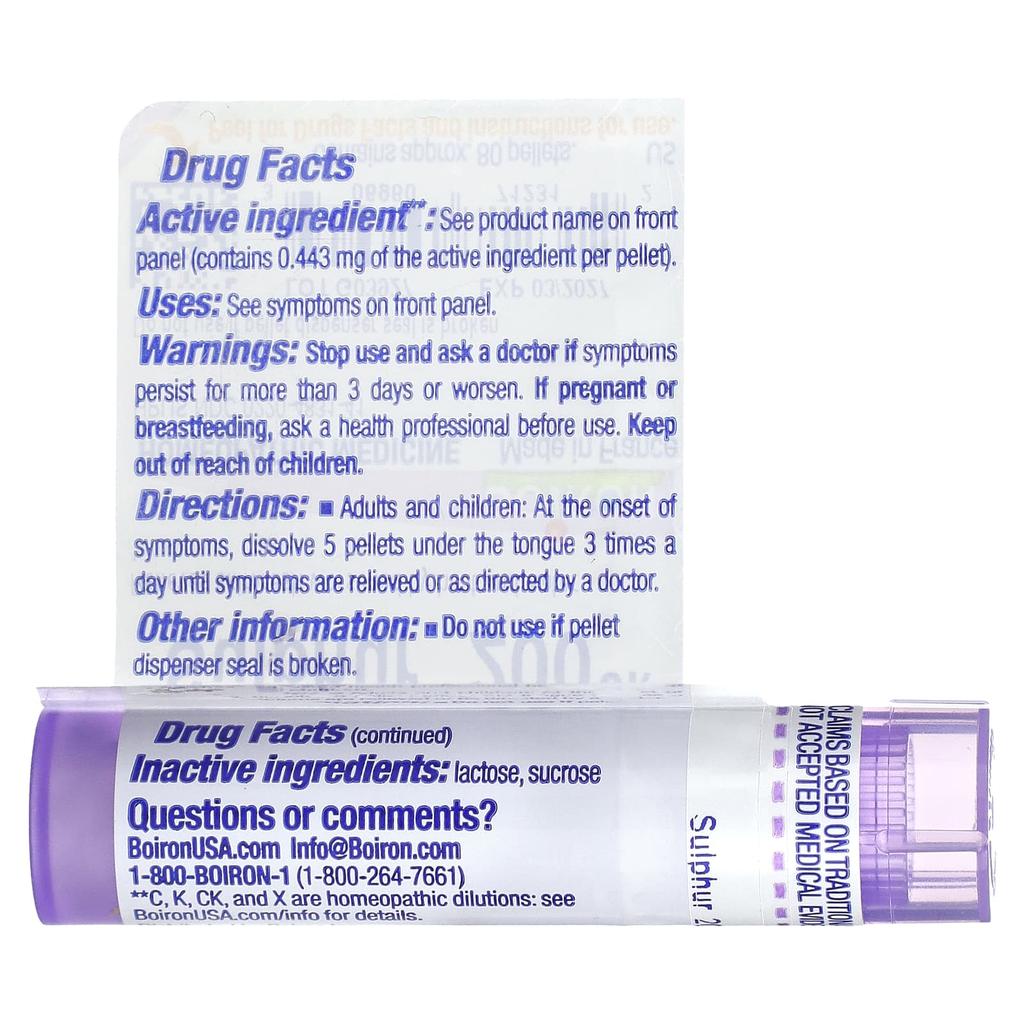 Huang, 200Ck, Skin Rash Relief, Approximately 80 Pellets