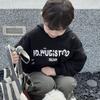 Children's Spring Fashion Black Printed Hoodie