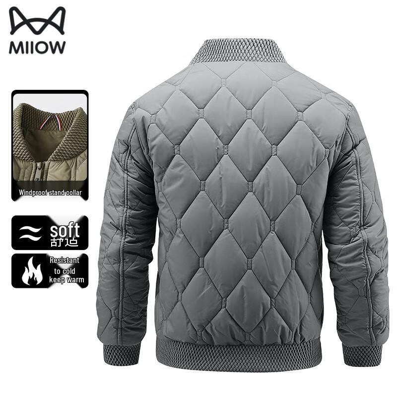 MIIOW Men's Baseball Collar Padded Jacket