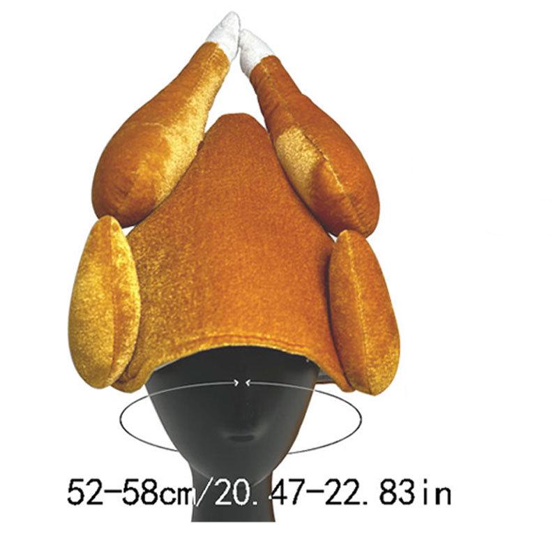 Cross-Border Creative Halloween Turkey Burger & Fries Pizza Hat – Cute & Funny Universal Prop