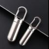 Stainless Steel Key Ring Capsules Organizer Travel Pill Case Medicine Pill Box Granule Storage Box