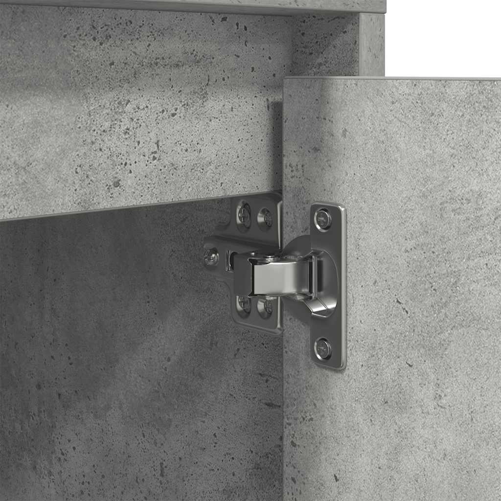 Nightstand with LED Lights Concrete Grey 38 x 34 x 50 cm