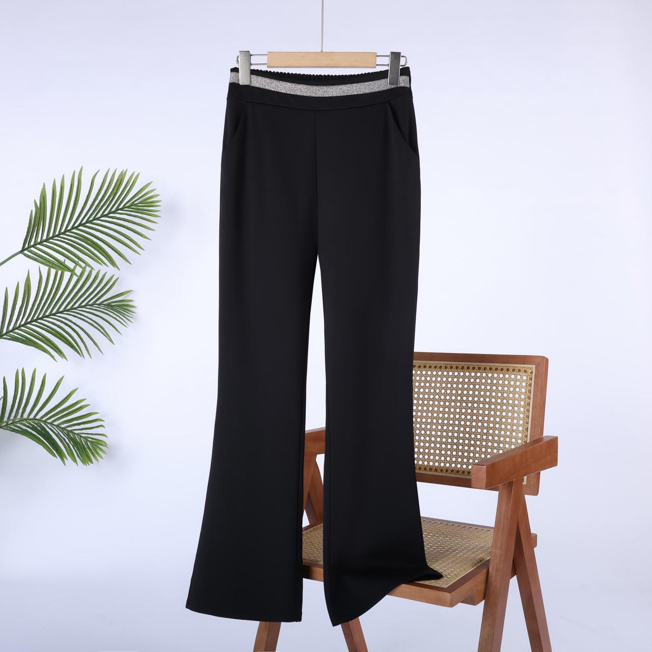 

2026 Spring & Autumn High Waist Elastic Pants for Women: Fashionable, Casual, Slimming 2XL (105-120 jin)