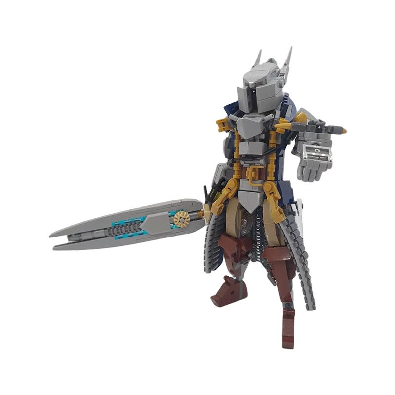 MOC Interstellare Kreativität Mecha Bausteine Für Spiel Warframed Krieger Schwertkämpfer Mech Roboter Serie Ziegel Spielzeug Kinder Geschenk