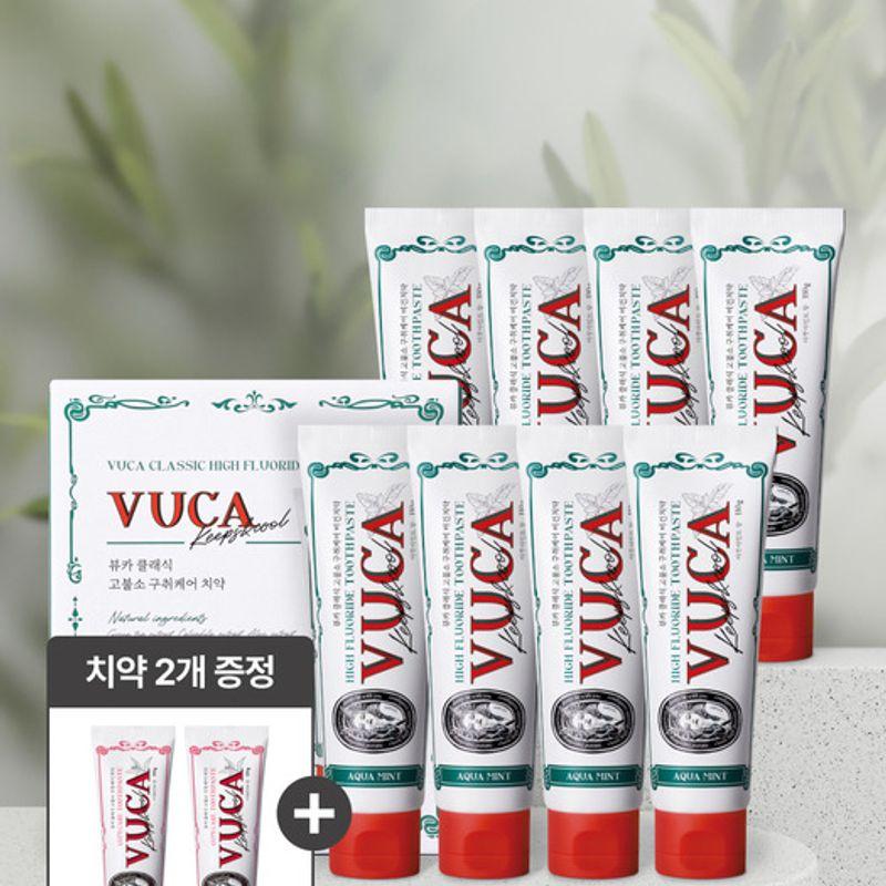Viewca High Fluoride Breath Care Aqua Mint Flavor 110g (8 pieces) + Free Gum Toothpaste 110g (2 pieces)