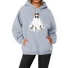 Women's Casual Fashion Solid Color Rugby Print Long Sleeve Hooded Sweatshirt Top