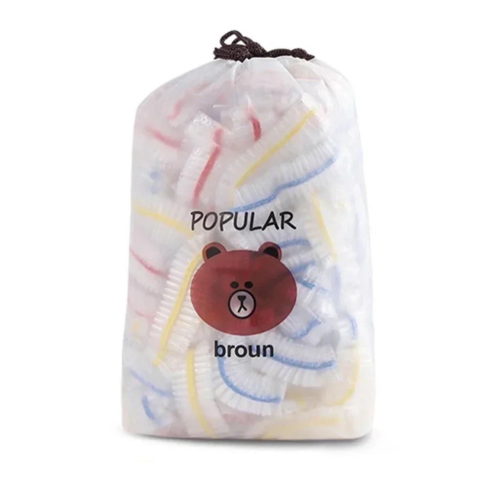 100/1000x Food Covers Plastic Kitchen Disposable Fresh-keeping Lid Food Covers Elastic Warp Packaging Storage Bags Wholesale