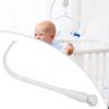 Baby Bed Bell Toy Rattles Bracket DIY Baby Crib Decoration Hanging Arm Bracket (H Style)White