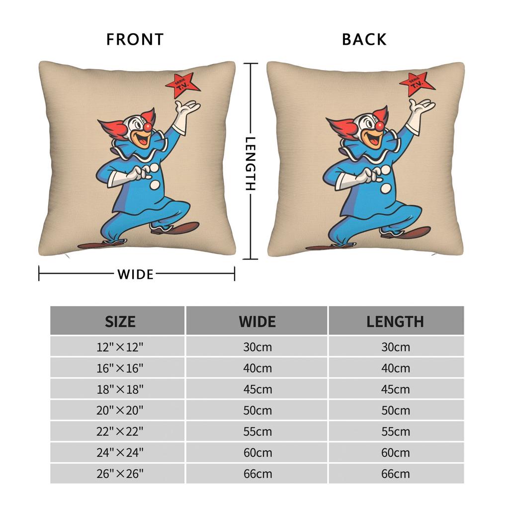 Pillow Cover Funny Clowns B-Bozoeds Retro Trendy Pillow Case For Couch Sofa Bedroom Pillowcases