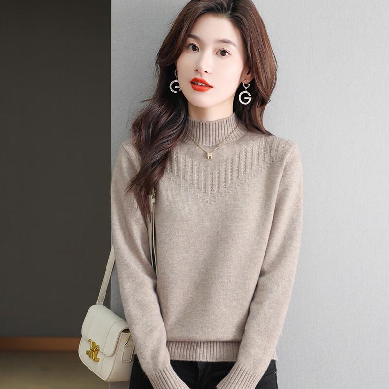 SNOWFLYING Women's Warm Half-High Collar Knit Sweater