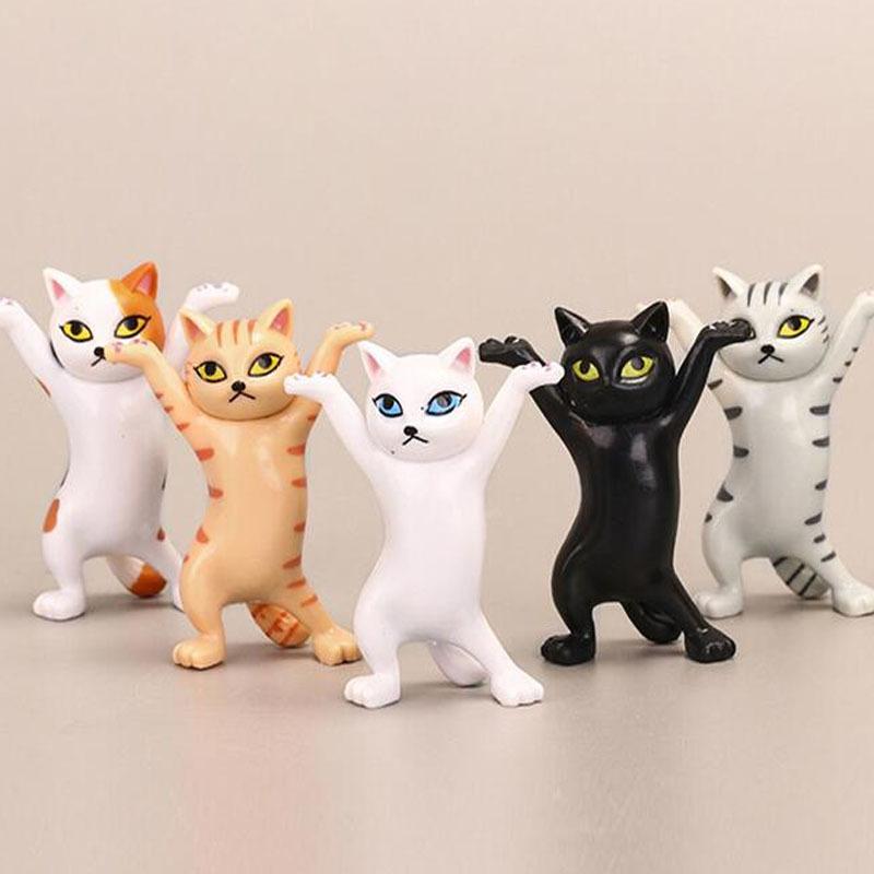 11 Models Dancing Cat Figure Decoration Animation Cat Model Fashion Toy Enchanting Cat Capsule Toy Doll Cake Decoration