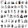 10/30/50/100pcs Black White ONE PIECE Cartoon Anime Stickers Decals DIY Laptop Car Phone Case Motorcycle Cool Waterproof Sticker